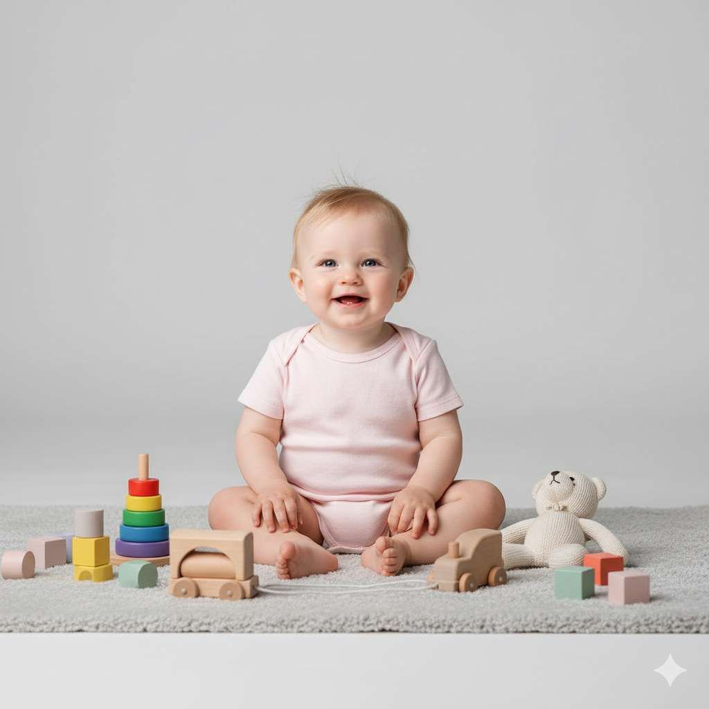 Conjunto 5 Bodies de Bebê Liso Rosa Bebê