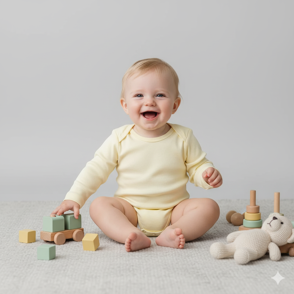 Conjunto 5 Bodies de Bebê Liso Off White