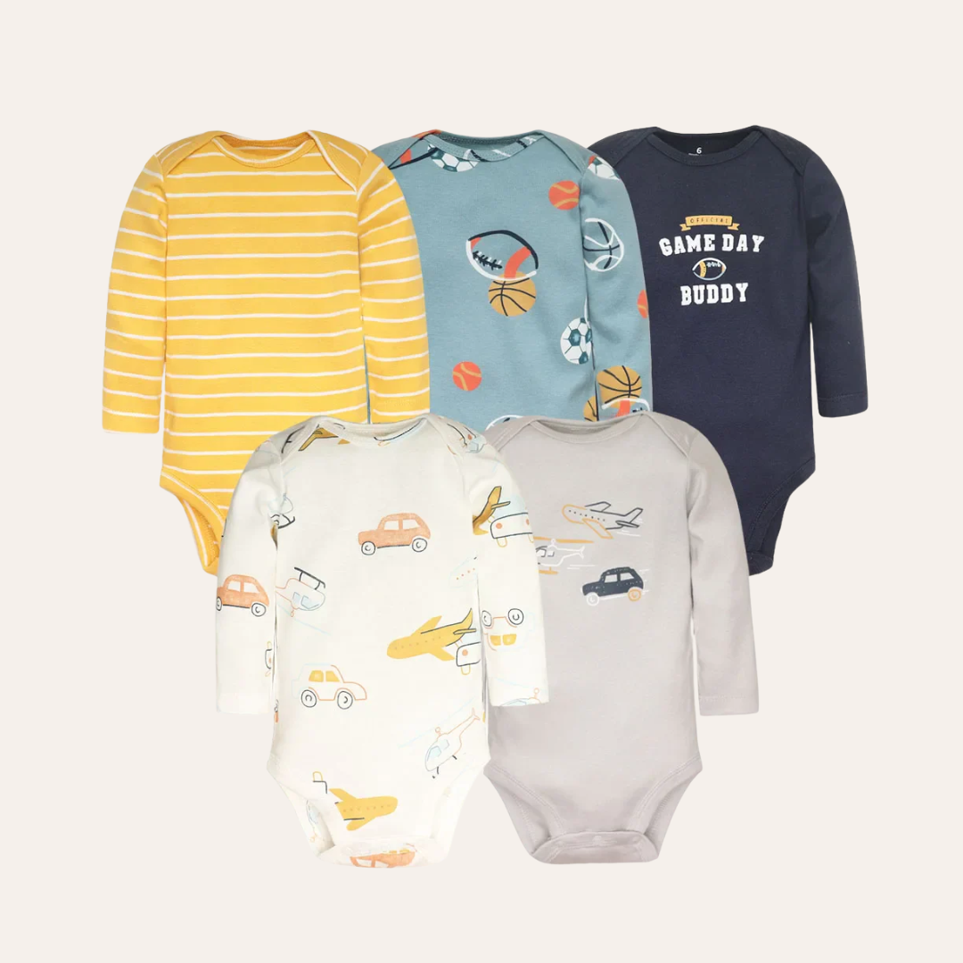 Conjunto 5 Peças Body Infantil Masculino
