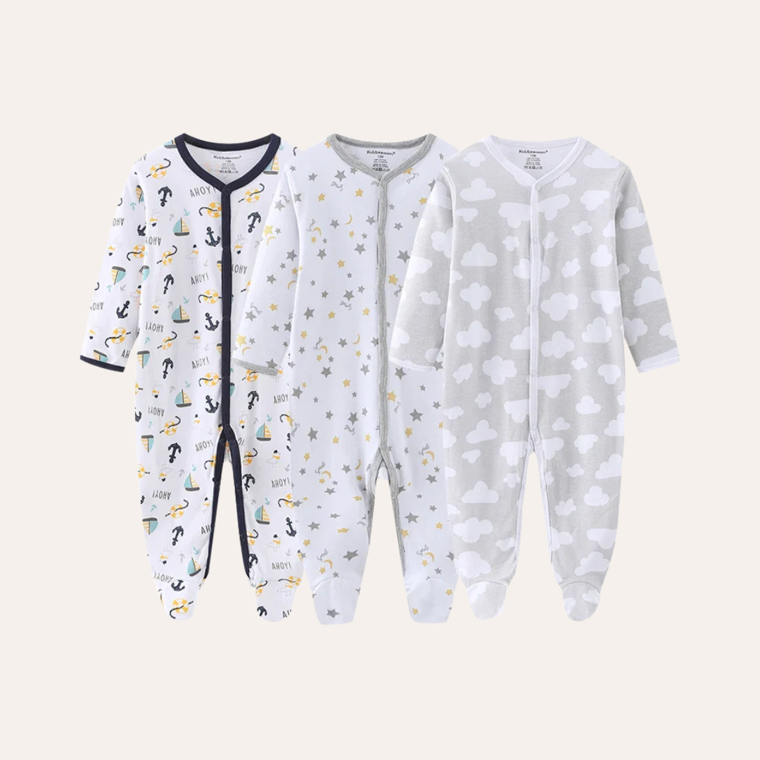 Conjunto 3 Peças Macacões Infantil