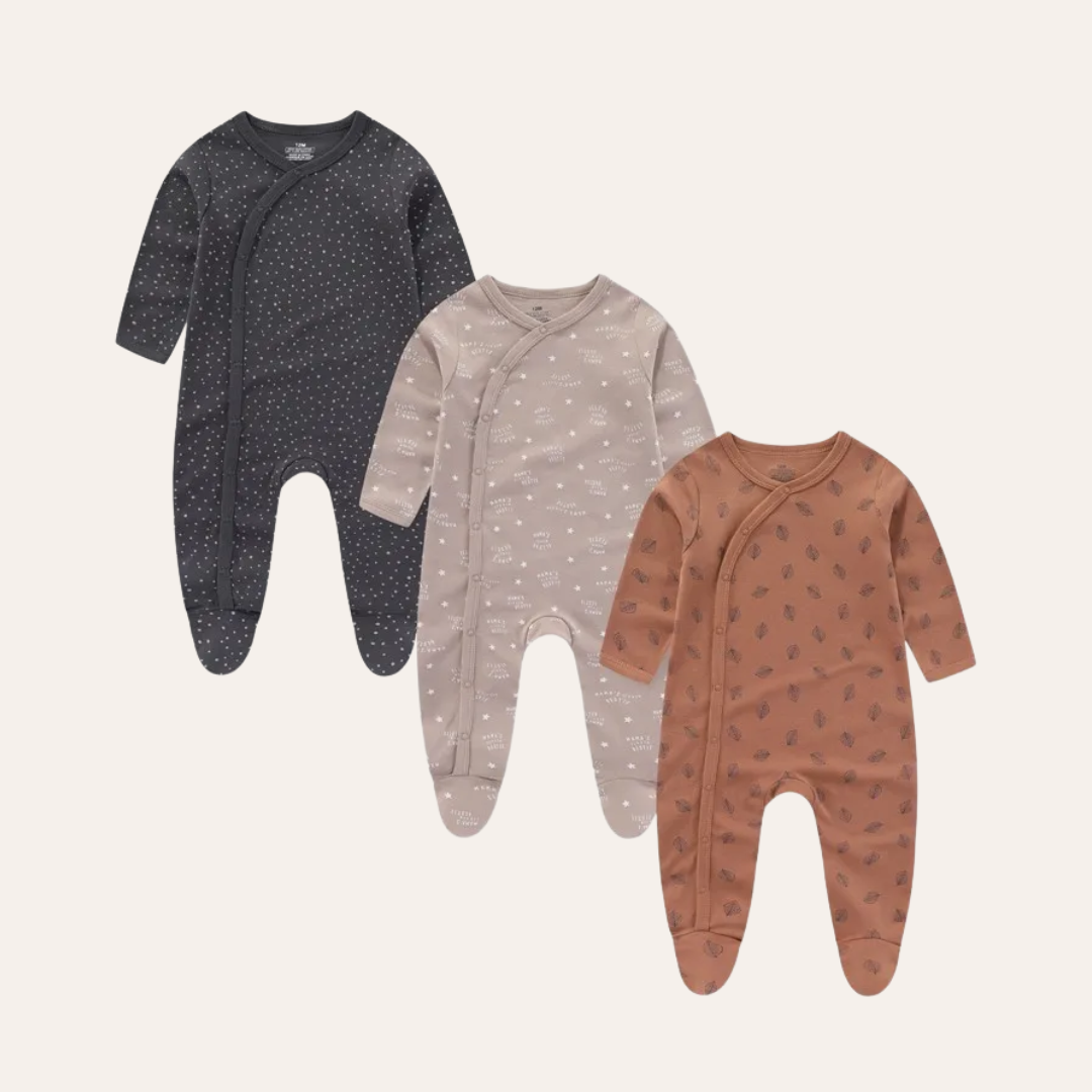 Conjunto 3 Peças Macacões Infantil Unissex