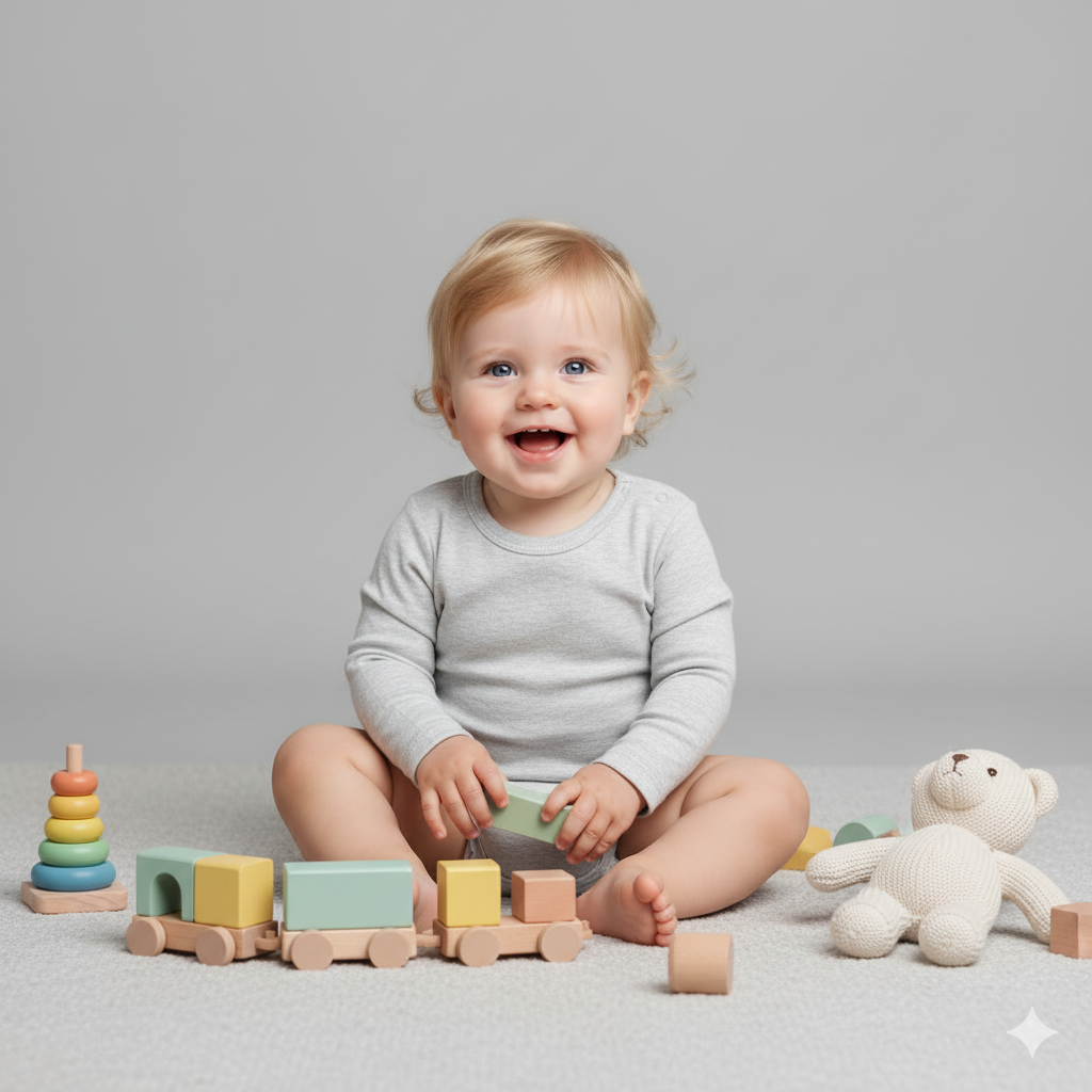 Conjunto 5 Bodies de Bebê Liso Cinza